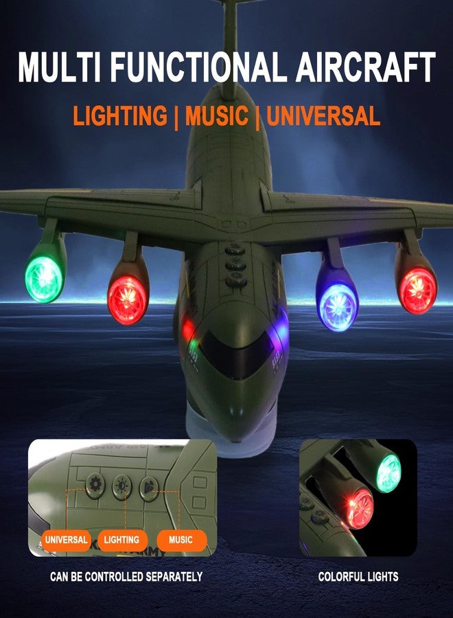 Toyfinity Military Transport Aircraft | Kids Airplane Toy with Light and Sound Effects | Cargo Plane Toy in Army Green | Army Toys for Boys | Military Toys for Toddlers | Holiday & Birthday Gift for Kids - Image 4